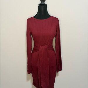 NWT Burgundy Cable Knit Dress